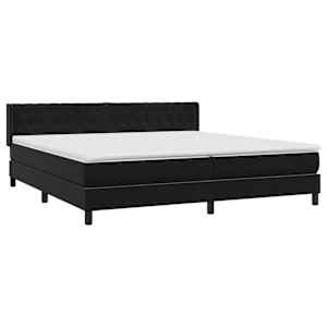 Box spring postel s matrací černá 180x210 cm samet - obrázek 4