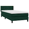 vidaXL Box Vedruvoodi madratsiga Tumeroheline 80x220 cm samet