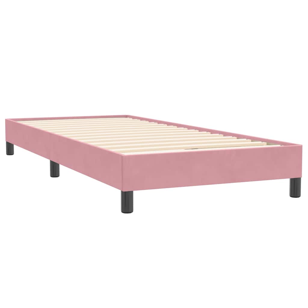 vidaXL Boxspring met matras fluweel roze 80x220 cm, foto 4