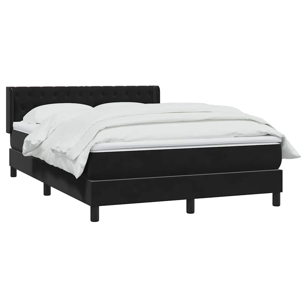 Thumbnail - vidaXL Boxspringbett mit Matratze Schwarz 160x220 cm Samt