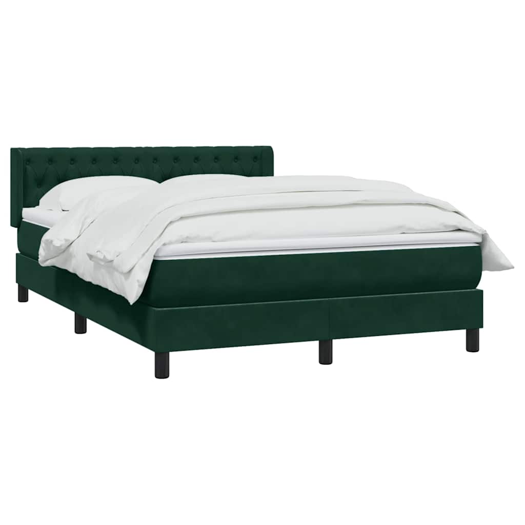 vidaXL Boxspring met matras fluweel donkergroen 160x220 cm groen, foto 2