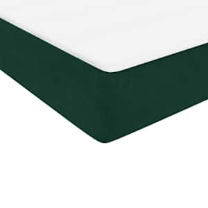Box spring postel s matrací tmavě zelená 160x220 cm samet - obrázek 9