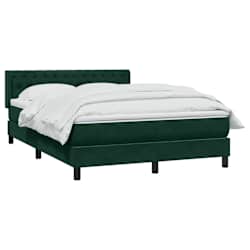 vidaXL Sommier &agrave; lattes de lit et matelas vert fonc&eacute; 160x220cm velours