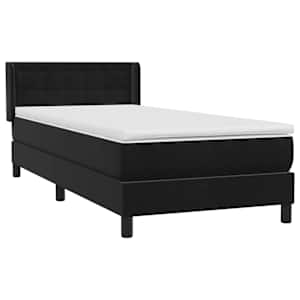 Box spring postel s matrací černá 90x210 cm samet - obrázek 4