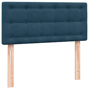 Box spring postel s matrací tmavě modrá 100x210 cm samet - obrázek 7