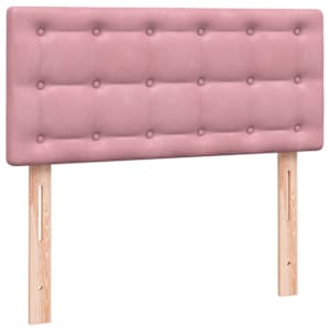 Box spring postel s matrací růžová 100x210 cm samet - obrázek 7