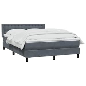 Box spring postel s matrací tmavě šedá 160x210 cm samet - obrázek 3