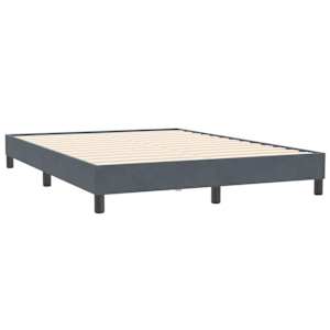 Box spring postel s matrací tmavě šedá 160x210 cm samet - obrázek 5