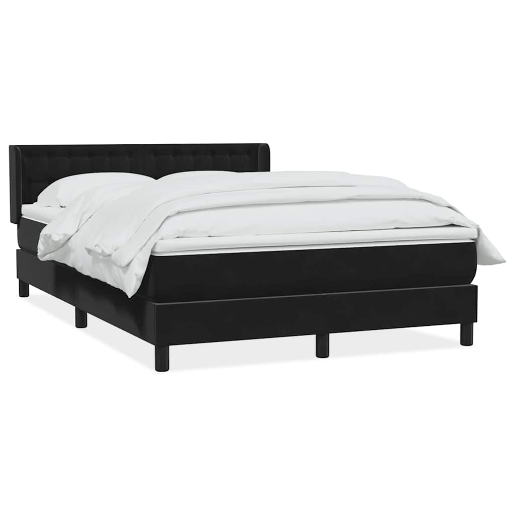 vidaXL Posteľný rám boxspring s matracom čierny 160x210 cm zamat