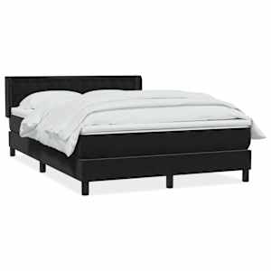 Box spring postel s matrací černá 160x210 cm samet - obrázek 2