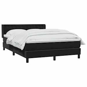Box spring postel s matrací černá 160x210 cm samet - obrázek 3