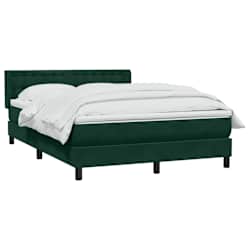 vidaXL Sommier &agrave; lattes de lit et matelas vert fonc&eacute; 160x210cm velours