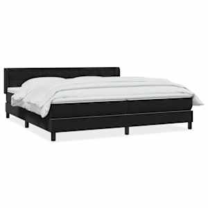 Box spring postel s matrací černá 180x210 cm samet - obrázek 2
