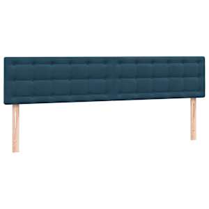 Box spring postel s matrací tmavě modrá 200x210 cm samet - obrázek 7