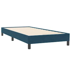 Box spring postel s matrací tmavě modrá 80x220 cm samet - obrázek 5