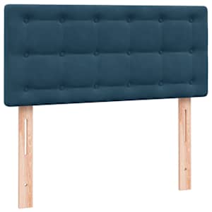 Box spring postel s matrací tmavě modrá 80x220 cm samet - obrázek 7