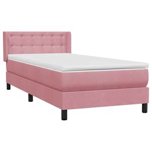 Box spring postel s matrací růžová 80x220 cm samet - obrázek 4