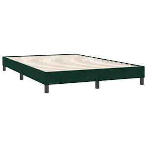 Box spring postel s matrací tmavě zelená 160x220 cm samet - obrázek 5