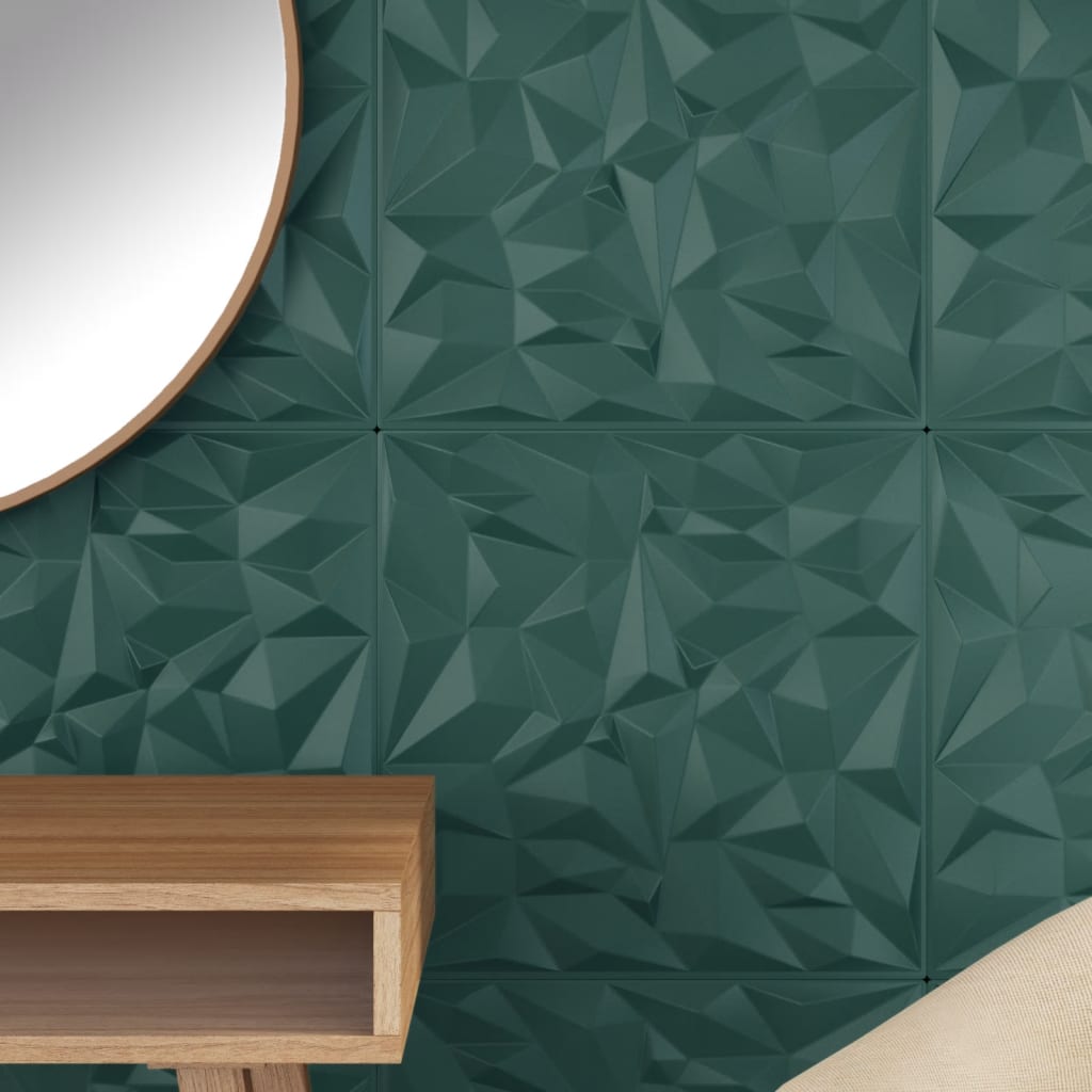 vidaXL Nástenné panely 48 ks, zelené 50x50 cm, XPS 12 m² ametyst