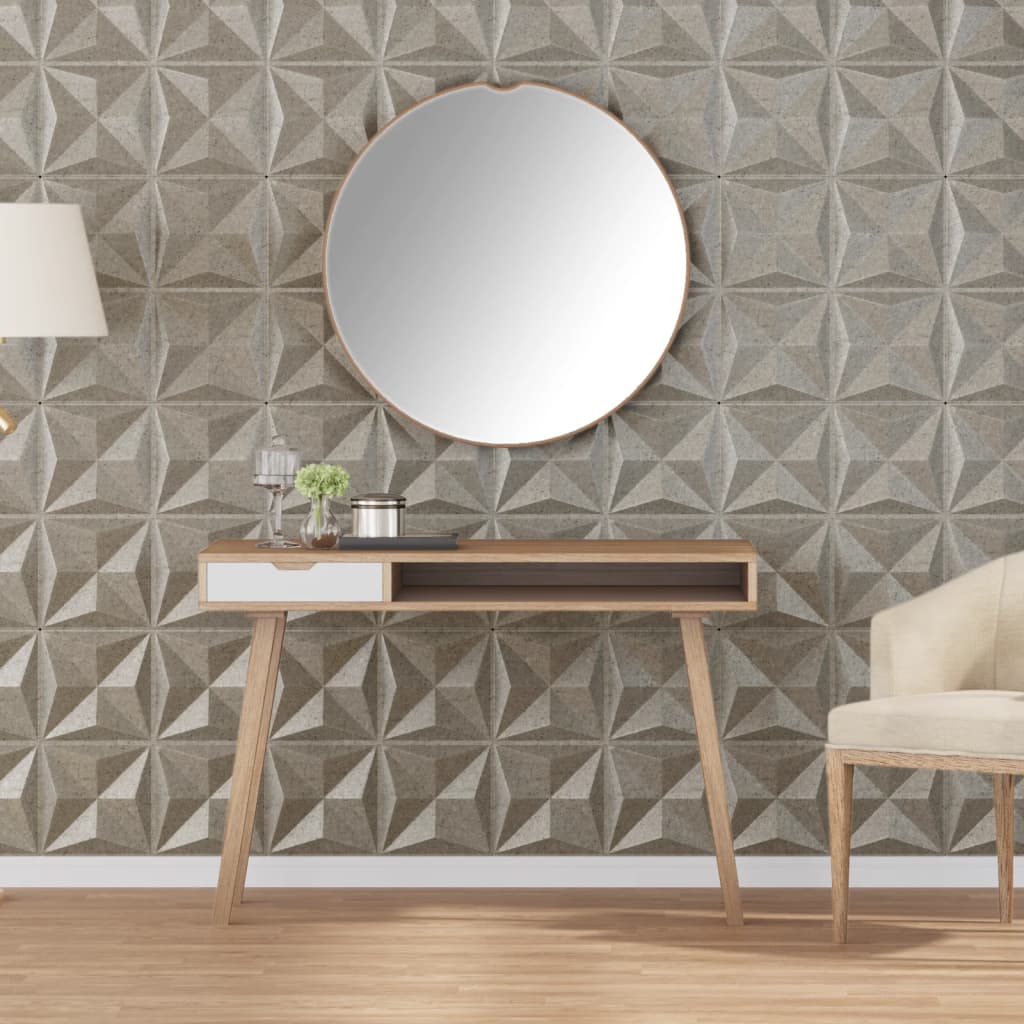 vidaXL Seinäpaneelit 12 kpl betoni 50x50 cm XPS 3 m² origami