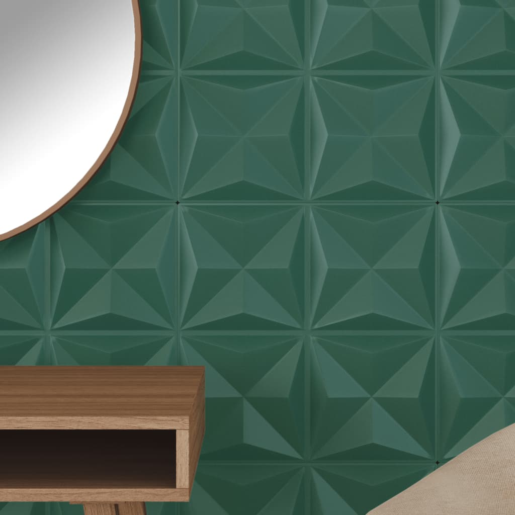 vidaXL 48 db zöld XPS origami fali panel 50 x 50 cm 12 m²
