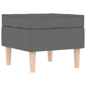 Křeslo s podnožkou tmavě šedé textil - obrázek 8