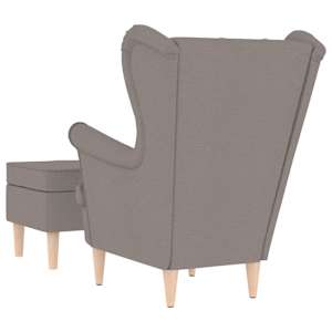 Křeslo s podnožkou taupe textil - obrázek 6