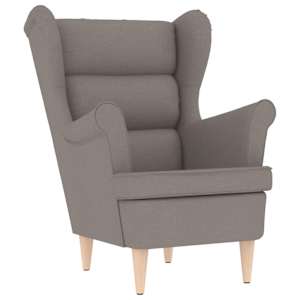 Křeslo s podnožkou taupe textil - obrázek 7