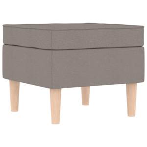 Křeslo s podnožkou taupe textil - obrázek 8
