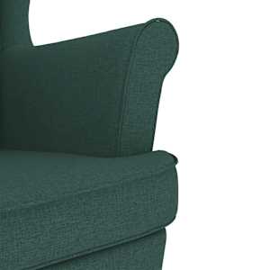 Houpací křeslo s podnožkou tmavě zelené textil - obrázek 9
