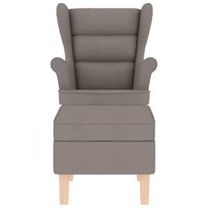 Houpací křeslo s podnožkou taupe textil - obrázek 4