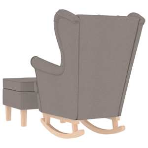 Houpací křeslo s podnožkou taupe textil - obrázek 6