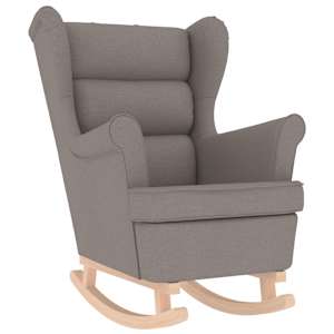 Houpací křeslo s podnožkou taupe textil - obrázek 7