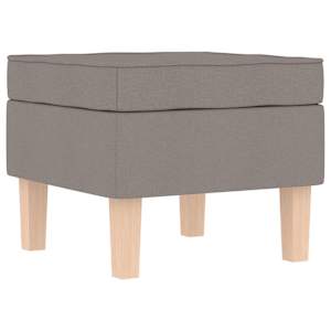 Houpací křeslo s podnožkou taupe textil - obrázek 8