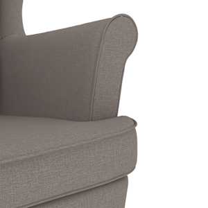 Houpací křeslo s podnožkou taupe textil - obrázek 9