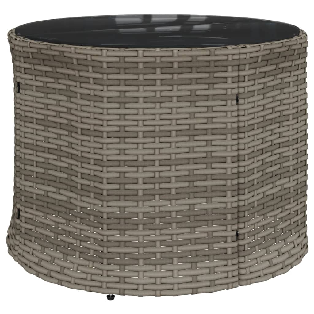 Patio Sofa with Cushions Couch Furniture Half-Round Gray Poly Rattan vidaXL - Picture 7 of 10