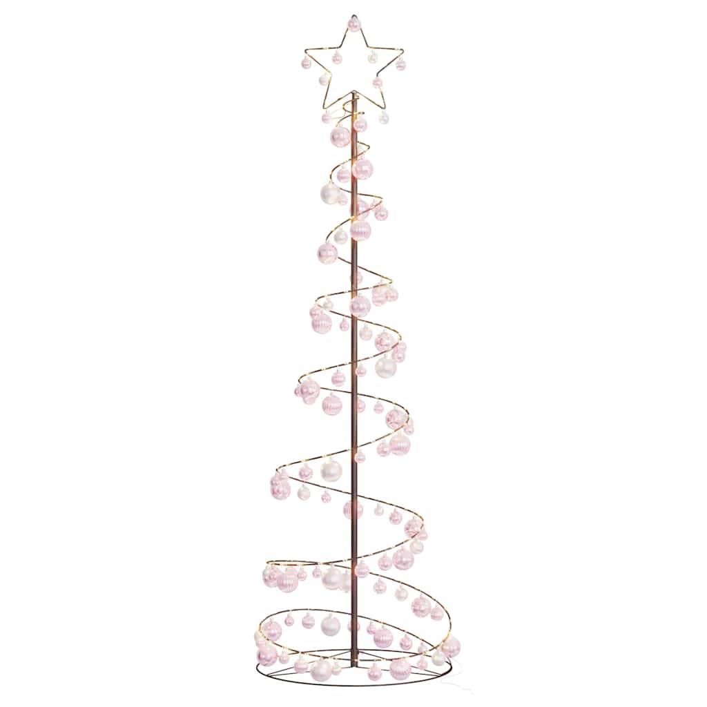 vidaXL LED Weihnachtsbaum mit Kugeln 120 LEDs Warmweiß 180 cm