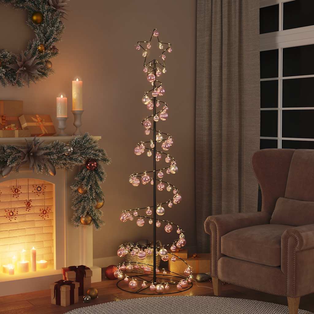 Thumbnail - vidaXL LED Weihnachtsbaum mit Kugeln 120 LEDs Warmweiß 180 cm