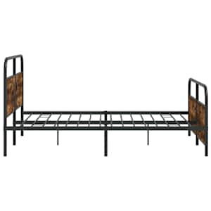 Kovový rám postele bez matrace kouřový dub 200 x 200 cm - obrázek 6