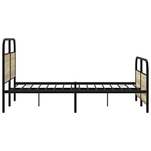 Kovový rám postele bez matrace dub sonoma 137x190 cm - obrázek 5