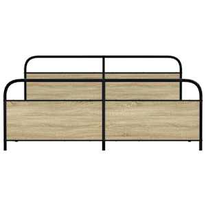Kovový rám postele bez matrace dub sonoma 183 x 213 cm - obrázek 4