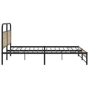 Kovový rám postele bez matrace kouřový dub 180 x 200 cm - obrázek 6