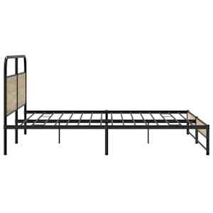 Kovový rám postele bez matrace kouřový dub 200 x 200 cm - obrázek 6