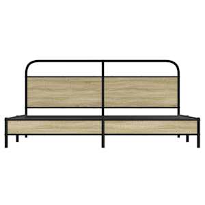 Kovový rám postele bez matrace dub sonoma 183 x 213 cm - obrázek 5