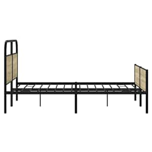 Kovový rám postele bez matrace dub sonoma 150 x 200 cm - obrázek 6