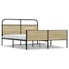vidaXL metallist voodiraam ilma madratsita Sonoma tamm 160x200 cm