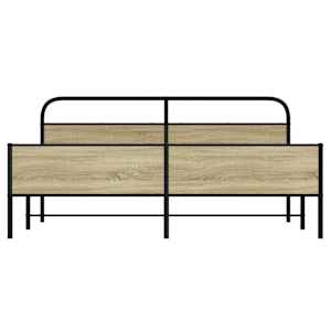 Kovový rám postele bez matrace dub sonoma 183 x 213 cm - obrázek 5