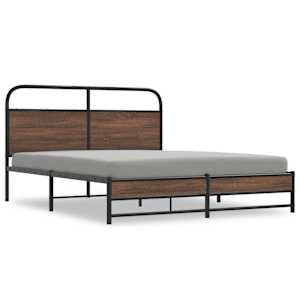 vidaXL metallist voodiraam ilma madratsita pruun tamm 160x200 cm