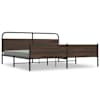 vidaXL metallist voodiraam ilma madratsita pruun tamm 200x200 cm