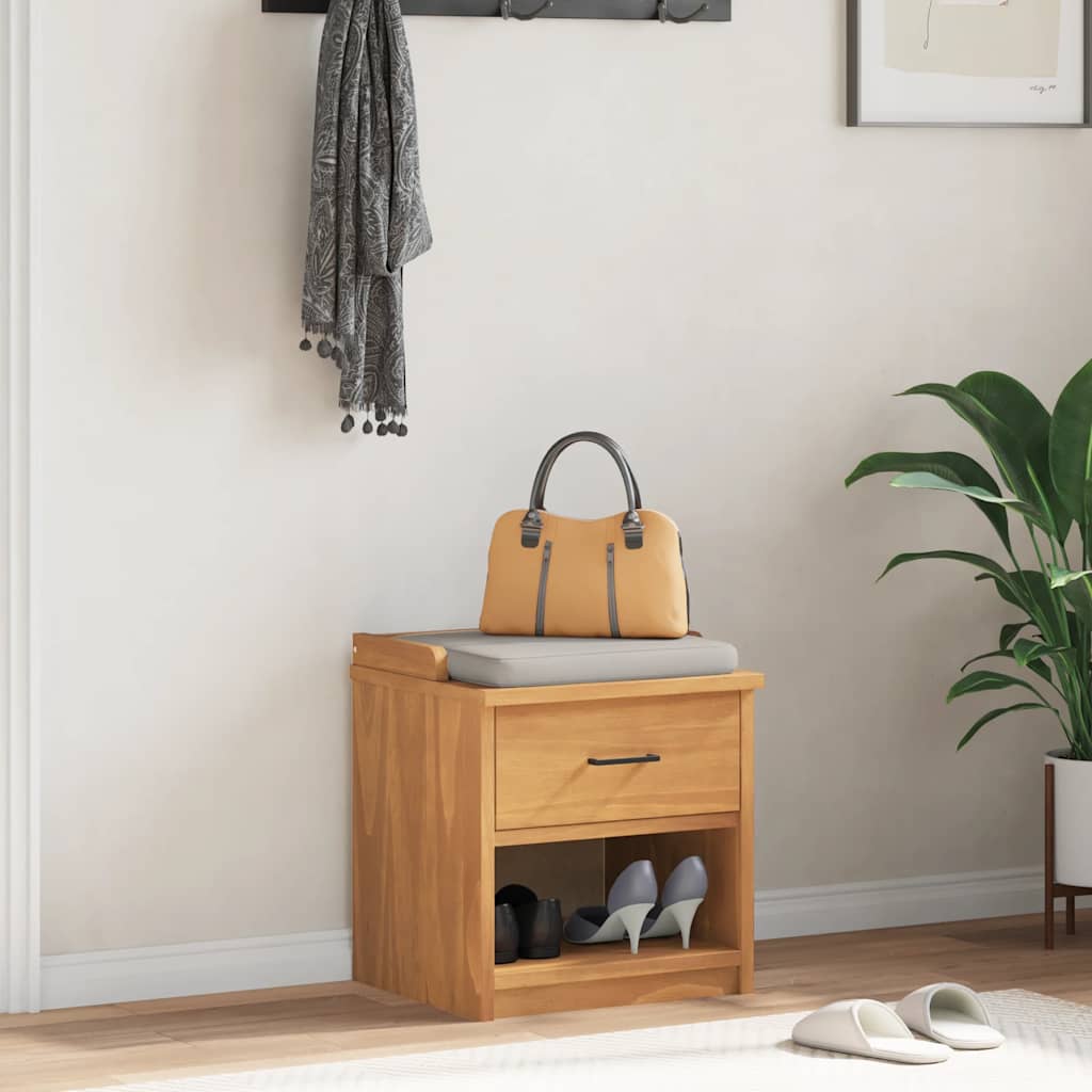 vidaXL Bancă pentru hol „SANDNES” 45x40x50 cm din lemn masiv de pin
